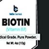 Detalle etiqueta suplemento biotina Belle Chemical 4oz