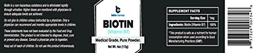 Detalle etiqueta suplemento biotina Belle Chemical 4oz
