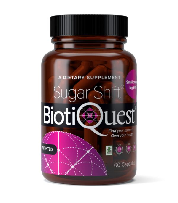 Frasco BiotiQuest Sugar Shift probióticos 60 cápsulas