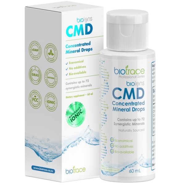 Gotas BioTrace frente al frasco