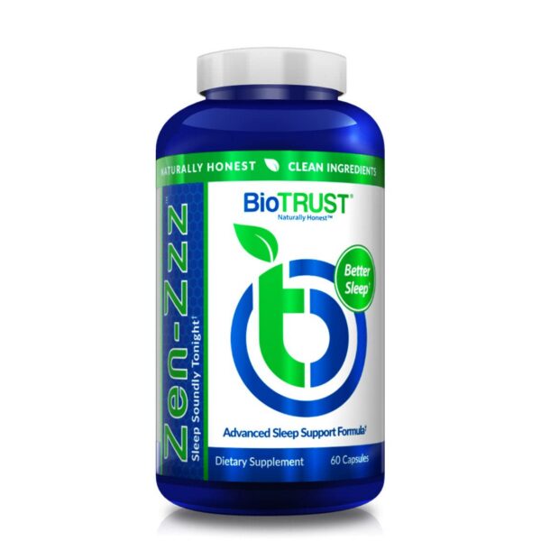 Version 1.0.0 BioTRUST Zen-Zzz suplemento para sueño natural botella 60 cápsulas