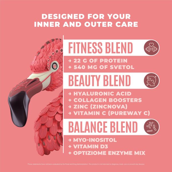 Etiqueta frontal del polvo proteico