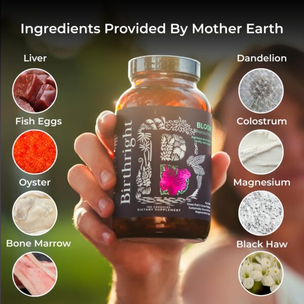 Etiqueta lateral izquierda de Birthright prenatal