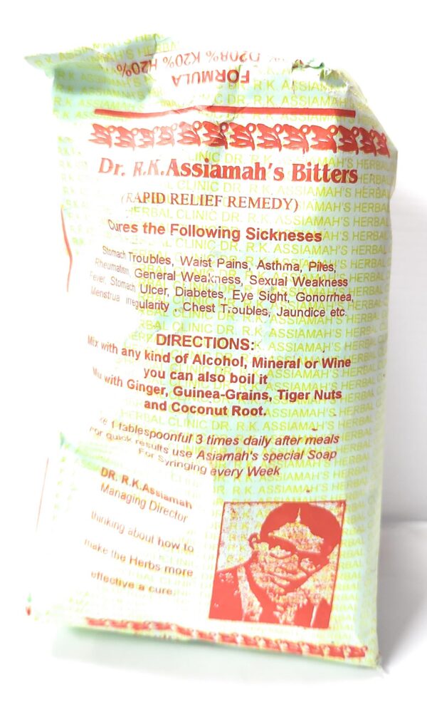 Botella de bitters roots Assiamah 10 onzas antioxidante