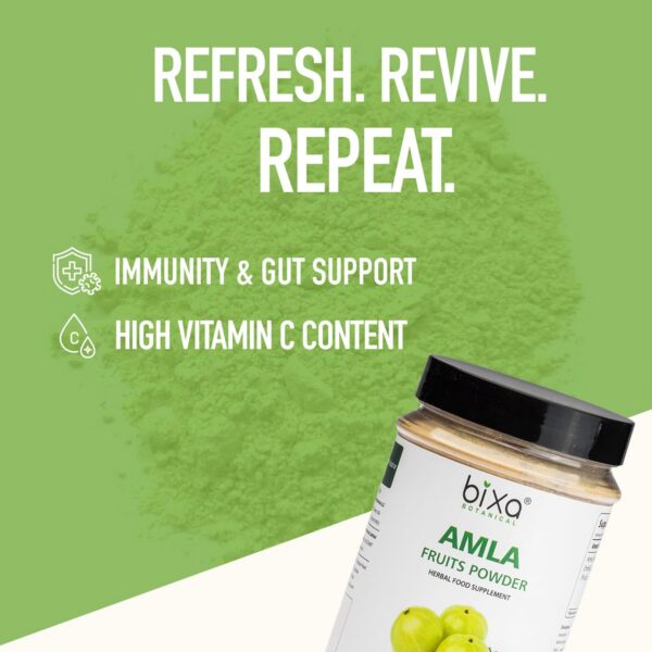 Caja y frasco de Bixa Botanical Amla Power