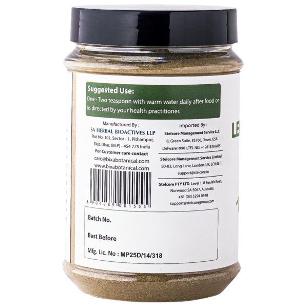 bixa BOTANICAL polvo hierba de limón paquete parte trasera