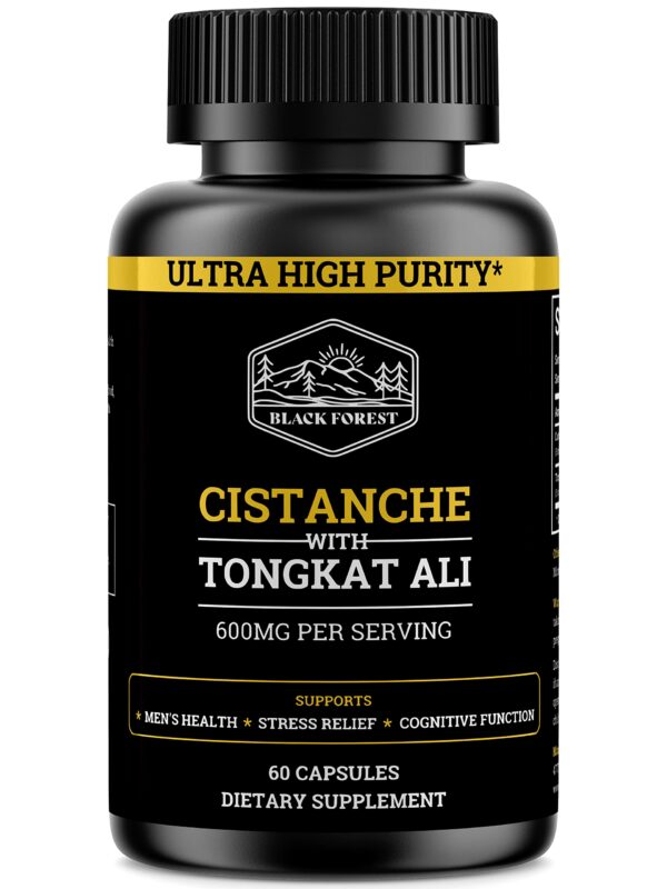 Black Forest Cistanche y Tongkat Ali suplemento cápsulas 2 meses