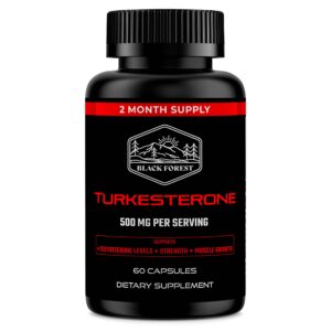 Version 1.0.0 Frente de la botella Black Forest Turkesterone 500 mg