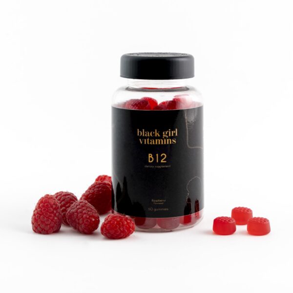 Version 1.0.0 Gomitas Black Girl Vitamins B12 frambuesa frasco