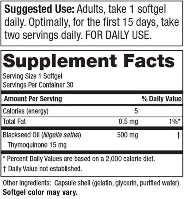 Cápsulas blandas mini de comino negro