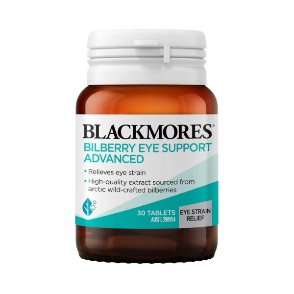 Blackmores Bilberry Eye Support suplemento salud ocular 30 tabletas