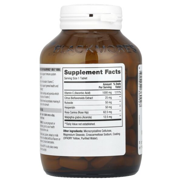 Etiqueta frontal Blackmores BIO C 1000 mg