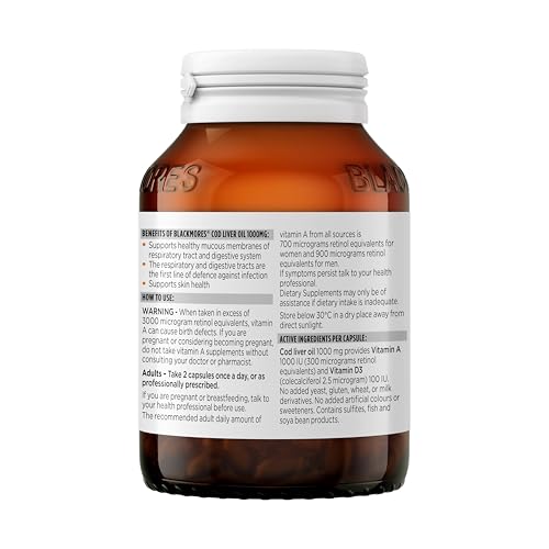 Cápsulas de aceite de hígado de bacalao Blackmores