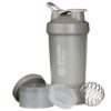 Frente de BlenderBottle ProStak gris pebble