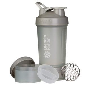 Version 1.0.0 Frente de BlenderBottle ProStak gris pebble
