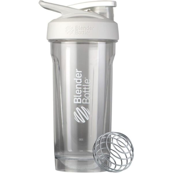 BlenderBottle Strada shaker blanco frontal