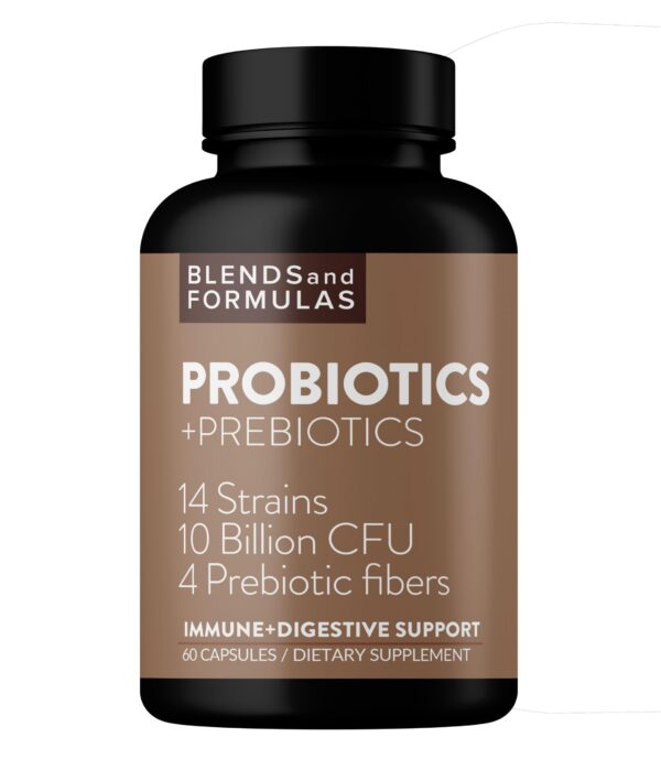 Blends and Formulas probióticos 14 cepas prebióticos botella