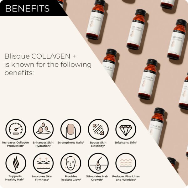 Frasco Blisque COLLAGEN+ con etiqueta