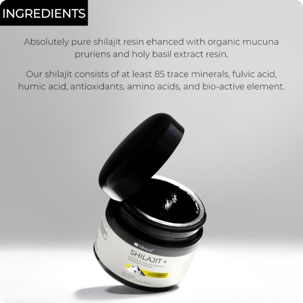 Blisque Shilajit resina para soporte bienestar y detox natural