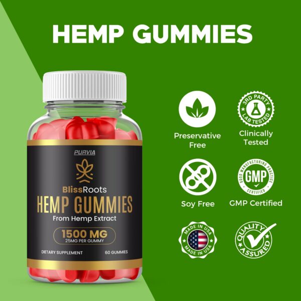 Foto de la packaging 3 pack Bliss Roots Gummies