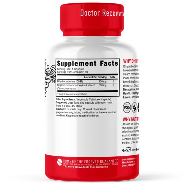 Blister cápsulas dihidroberberina y canela de Ceilán