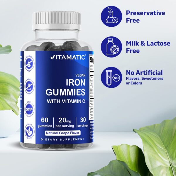 Tableta blíster de gomitas Vitamatic Iron 60 unidades
