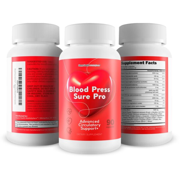 Blood Press Sure Pro caja y frasco