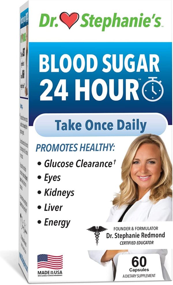 Frasco de suplemento Blood Sugar 24 Horas