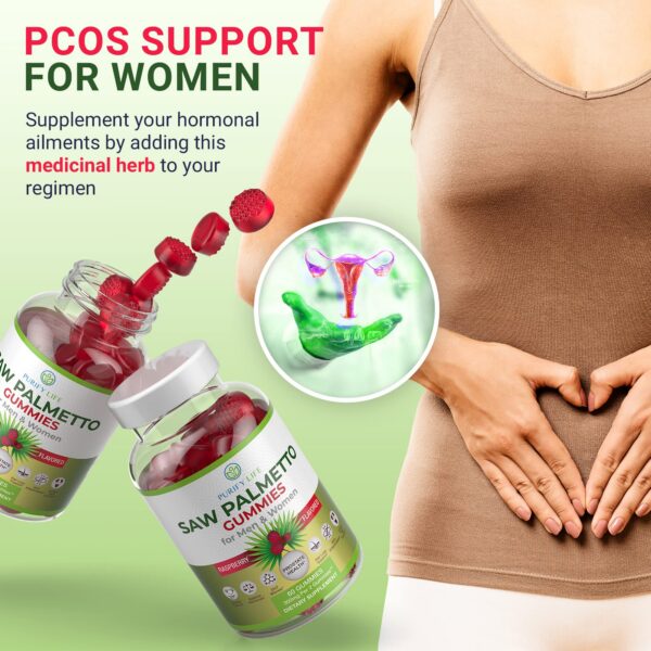 Bloqueador dht Saw Palmetto gummies para salud capilar y hormonal