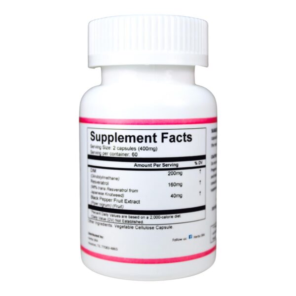 Etiqueta de Bloqueador de Estrógenos DIM Resveratrol