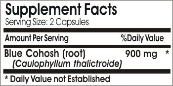PureControl cápsulas Blue Cohosh suplemento natural 900mg