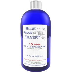Frontal de la botella Blue Ridge Silver 10 ppm