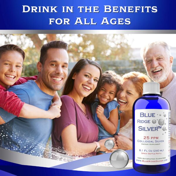 Etiqueta lateral Blue Ridge Silver 25 ppm