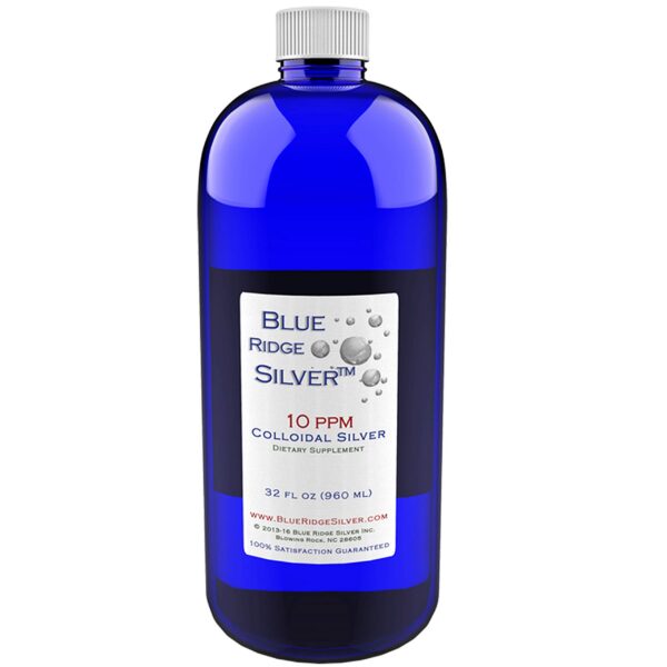 Frasco de Blue Ridge Silver plata coloidal 32 oz