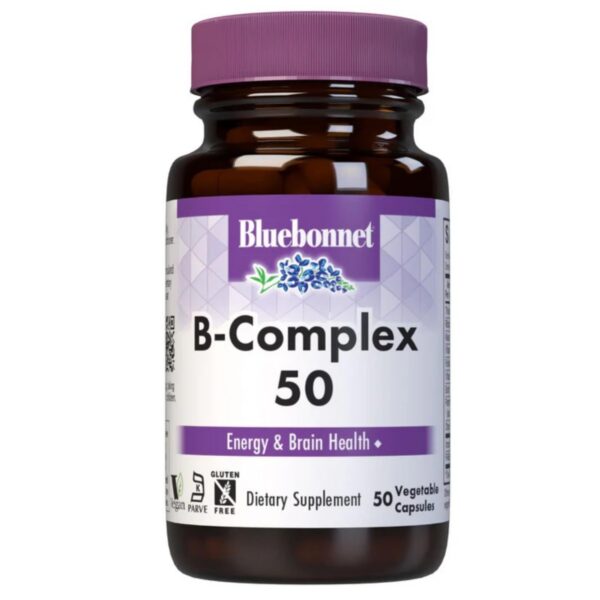 Bluebonnet complejo b 50 cápsulas vegetales para energía y nervios