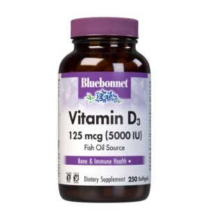 Bluebonnet Vitamina D3 cápsulas blandas frasco