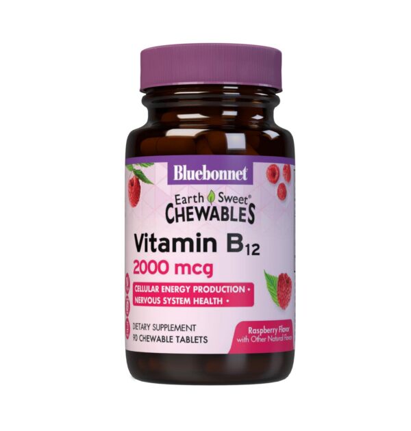 BlueBonnet Earth Sweet Vitamina B12 2000 mcg tabletas masticables