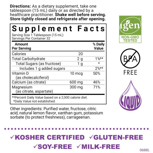 Etiqueta de Bluebonnet calcio líquido