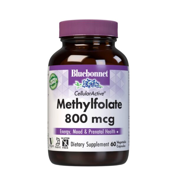 BlueBonnet Metilfolato 800 mcg suplemento prenatal 60 cápsulas