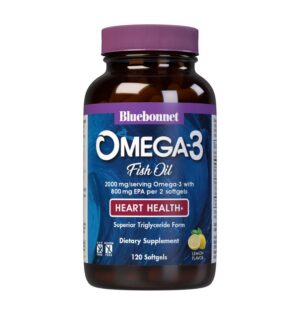 Bluebonnet Omega-3 120 softgels fórmula para corazón