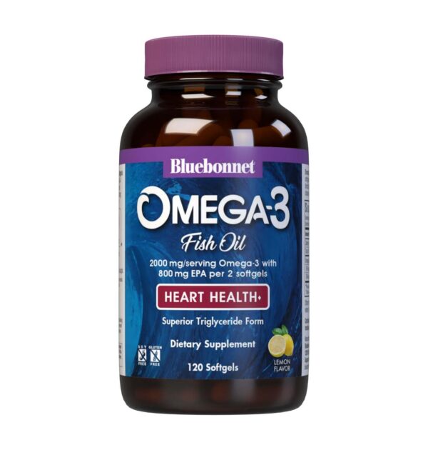 Bluebonnet Omega-3 120 softgels fórmula para corazón