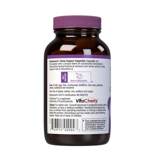 Bluebonnet sin gluten y sin soya apoyo para dormir