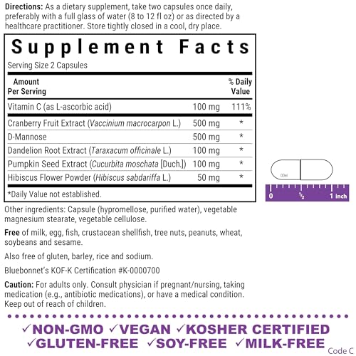 Version 1.0.0 Bluebonnet suplemento limpieza tracto urinario 60 cápsulas