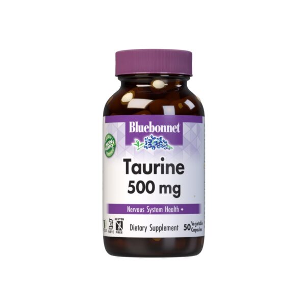 Version 1.0.0 Frontal de la caja Bluebonnet Taurina 500 mg