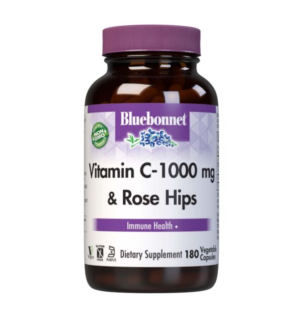 Bluebonnet vitamina c 1000mg frasco cápsulas vegetales