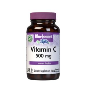 Bluebonnet vitamina C 500 mg cápsulas vegetales para salud inmune