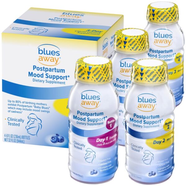 Blues Away posparto batido frente etiqueta