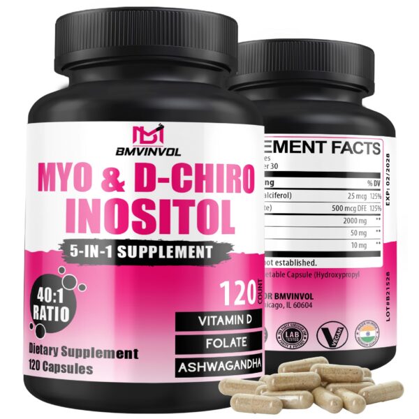 Frasco frontal de BMVINVOL 120 cápsulas