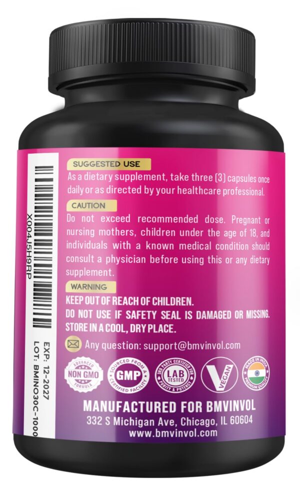 Frasco y caja del producto BMVINVOL Inositol