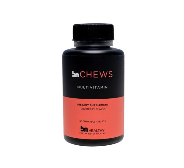 Version 1.0.0 BN Chews multivitaminico masticable sabor frambuesa 60 unidades